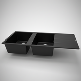 Évier Granit Lisbon 116x50 cm - 2 Bacs + Égouttoir