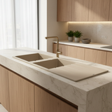 Évier Granit Lisbon 116x50 cm - 2 Bacs + Égouttoir