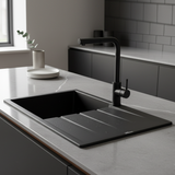 Évier Granit Lisbon 85x50 cm - 1 Bac + Égouttoir