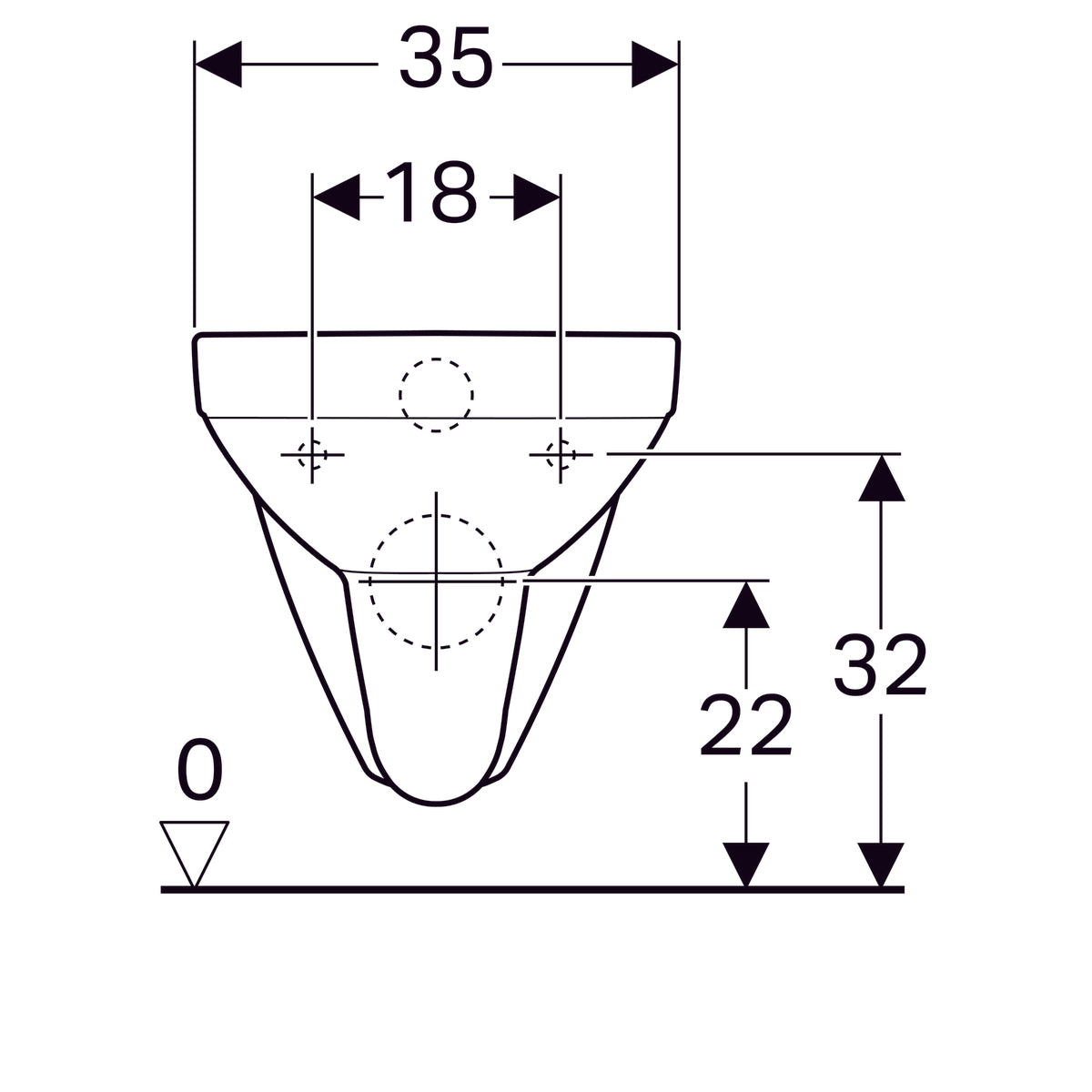 Cuvette Suspendue Geberit Selnova Square avec Abattant Simple