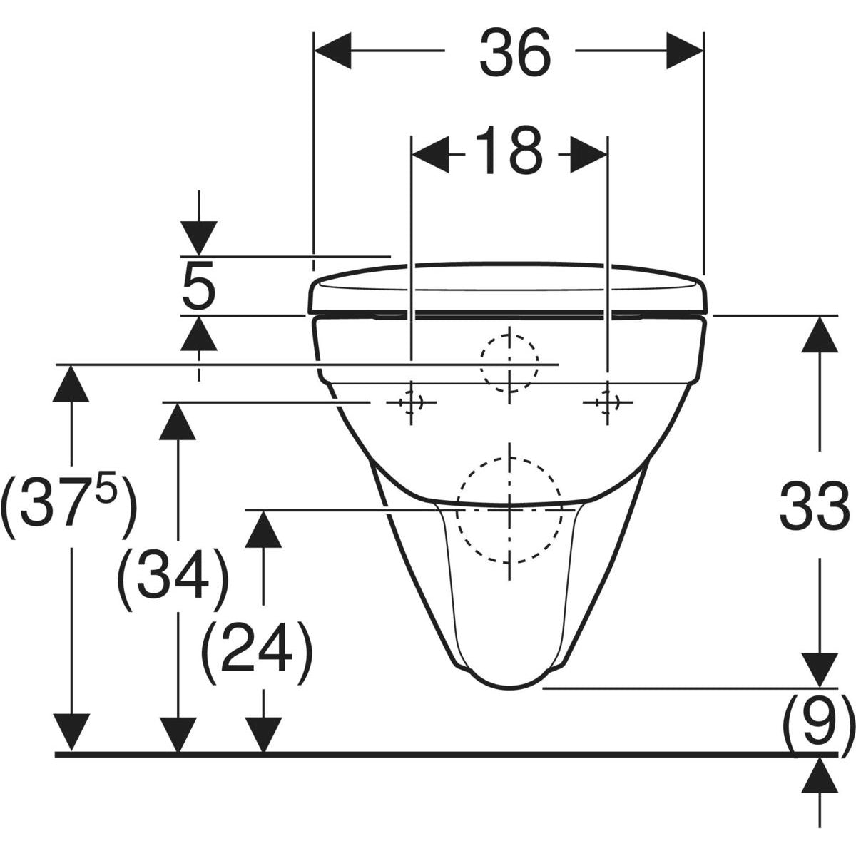 Pack Cuvette WC Suspendue Geberit Selnova Rond avec Abattant Standard Antibactérien