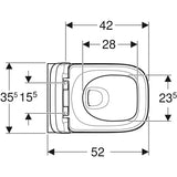 Cuvette WC Suspendue Geberit Premium Square Rimfree® avec Abattant Soft-Close