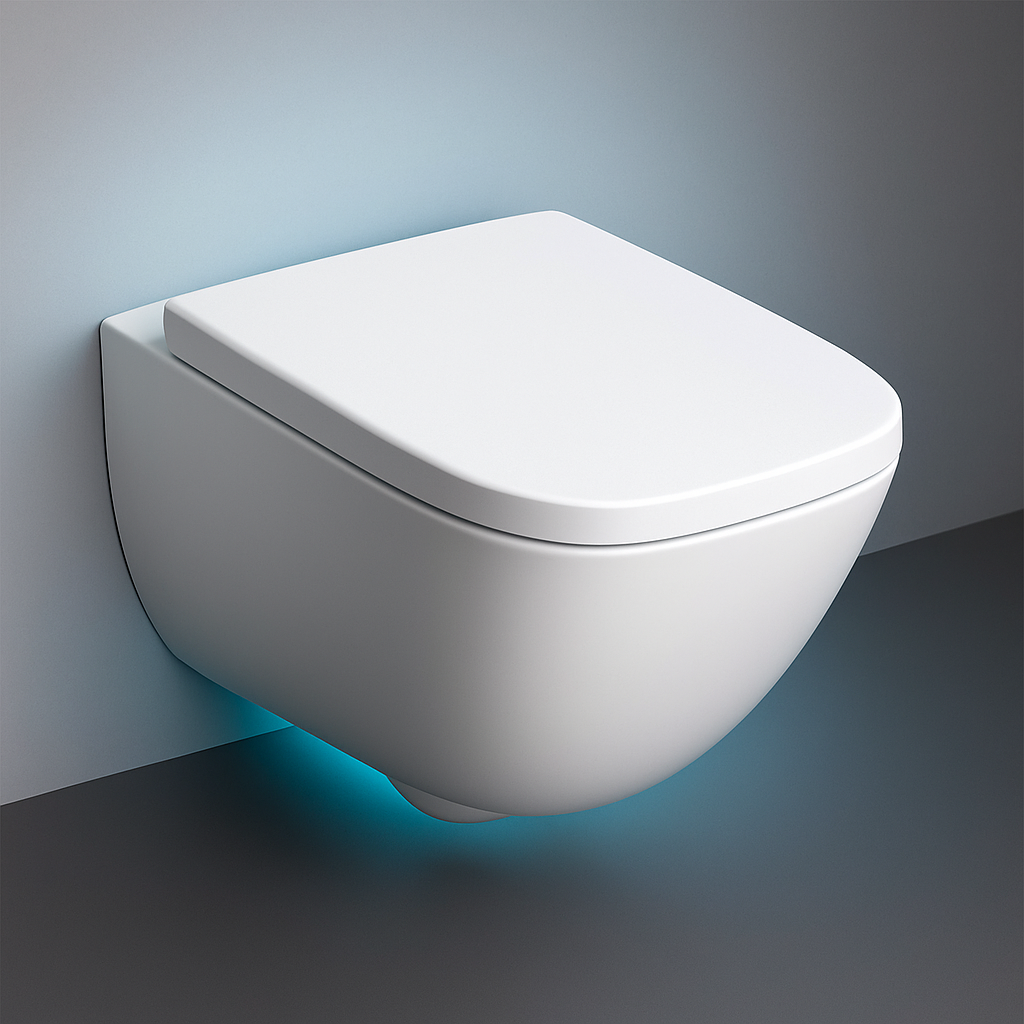 Cuvette WC Suspendue Geberit Premium Square Rimfree® avec Abattant Soft-Close