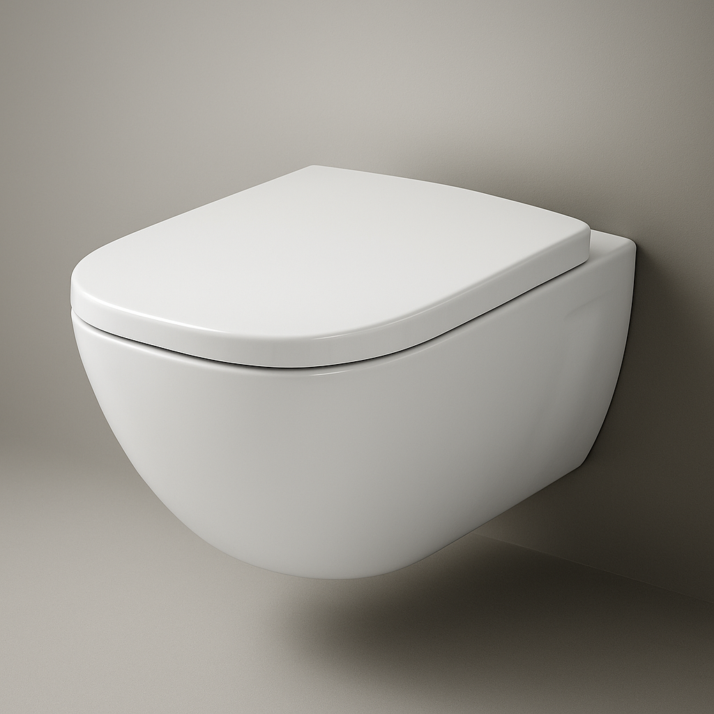 Cuvette WC Suspendue Geberit Premium Square Rimfree® avec Abattant Soft-Close