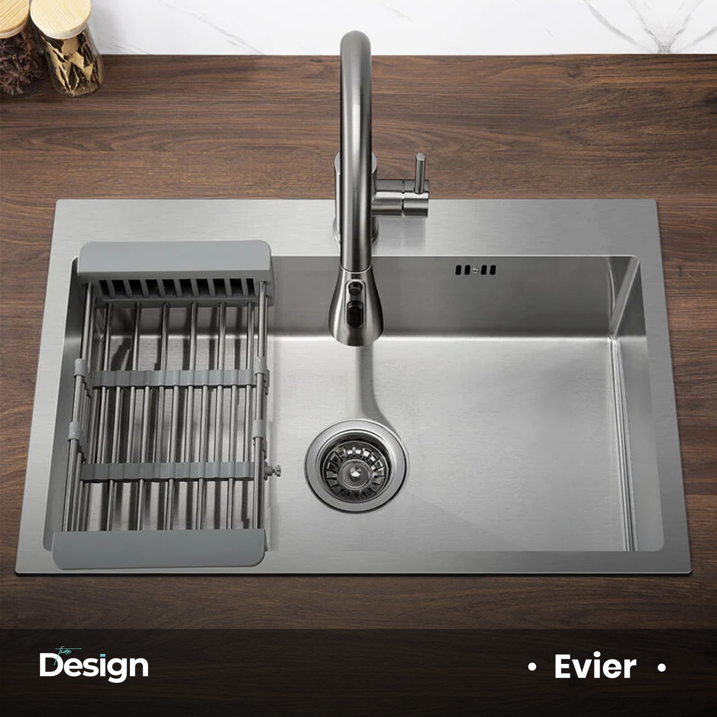 Evier Inox 1 bac - Time Design