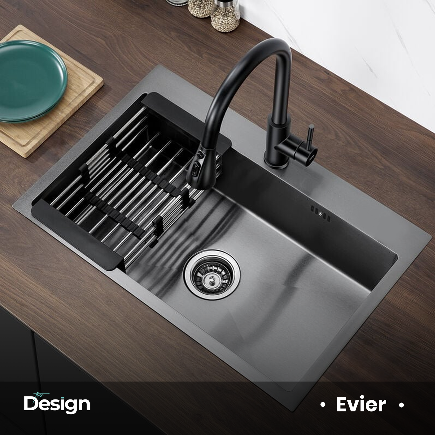 Evier Inox 1 bac - Time Design