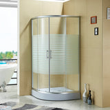 Cabine de Douche Demi-Ronde white line
