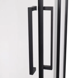 Cabine de douche noire Black Line - 120x80 cm seul porte