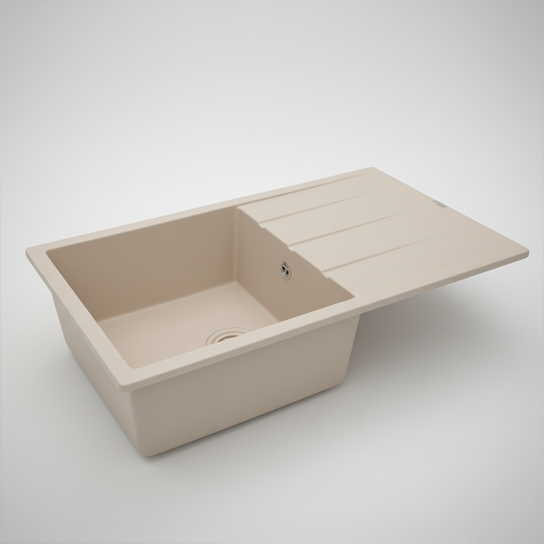 Évier Granit Lisbon 85x50 cm - 1 Bac + Égouttoir