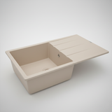 Évier Granit Lisbon 85x50 cm - 1 Bac + Égouttoir