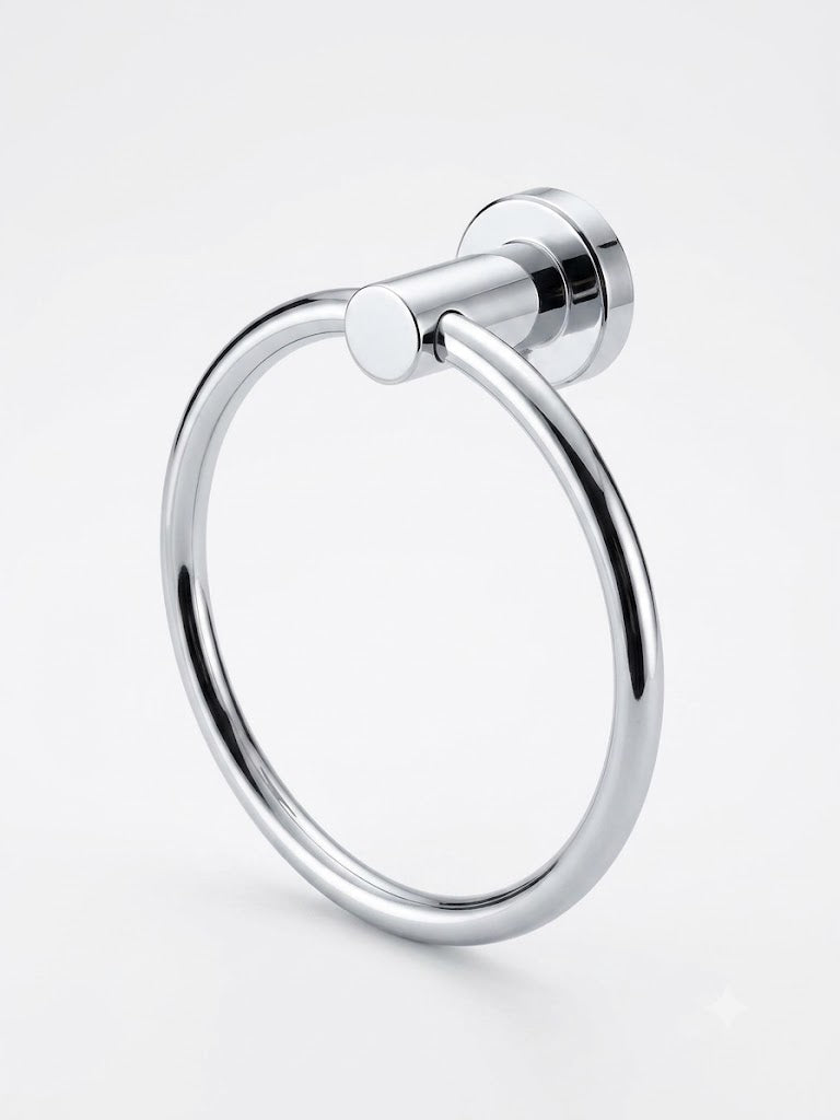 Ensemble De 6 Piéces D'accessoires De Toilette en Aluminium Chrome Brossé