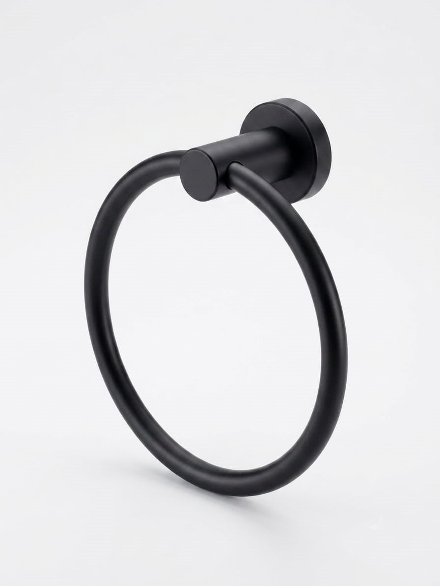 Ensemble De 6 Pièces D'accessoires De Toilette en Aluminium Noir mat - Time Design