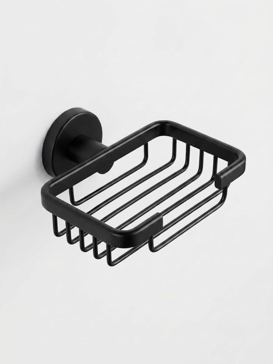 Ensemble De 6 Pièces D'accessoires De Toilette en Aluminium Noir mat - Time Design