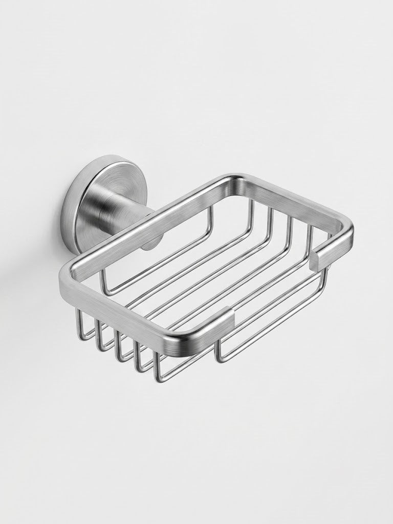 Ensemble De 6 Piéces D'accessoires De Toilette en Aluminium Chrome Brossé