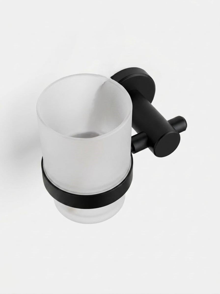 Ensemble De 6 Pièces D'accessoires De Toilette en Aluminium Noir mat - Time Design
