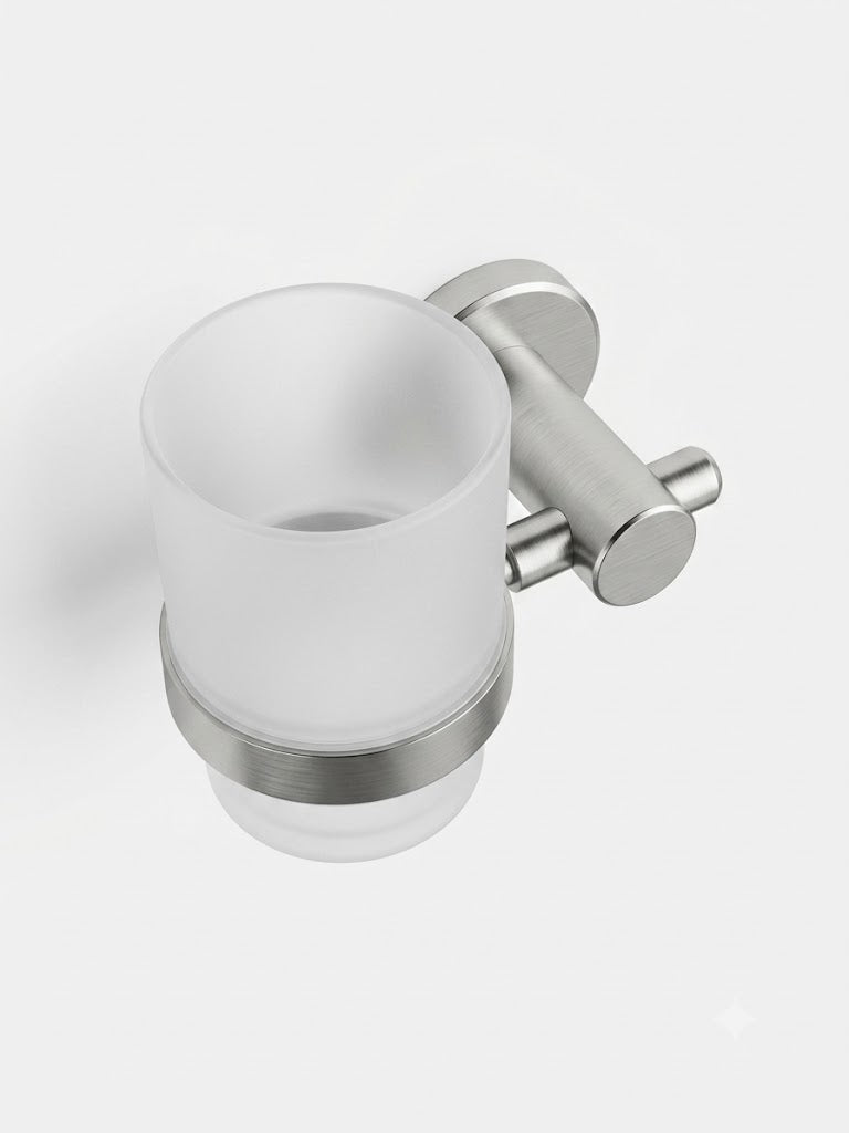 Ensemble De 6 Piéces D'accessoires De Toilette en Aluminium Chrome Brossé