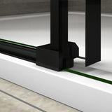 Porte de douche noir 120x195