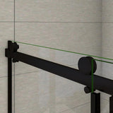 Porte de douche noir 120x195