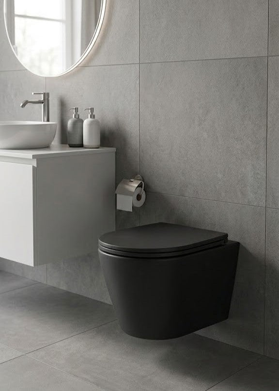 Cuvette Suspendue Flashclean - Brava Noir Mat - Time Design