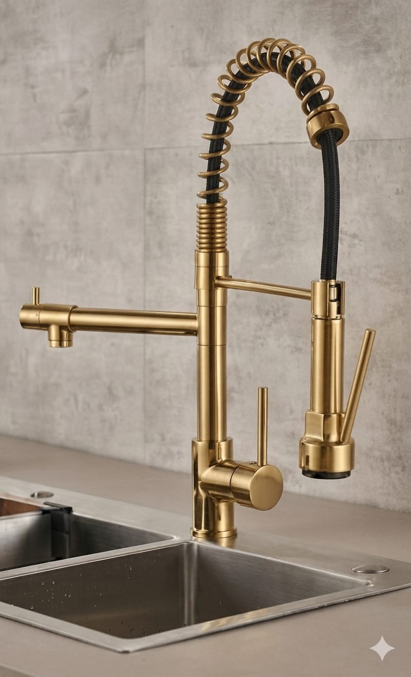 Mitigeur Cuisine Brava Avec Une Douchette Rétractable - Time Design