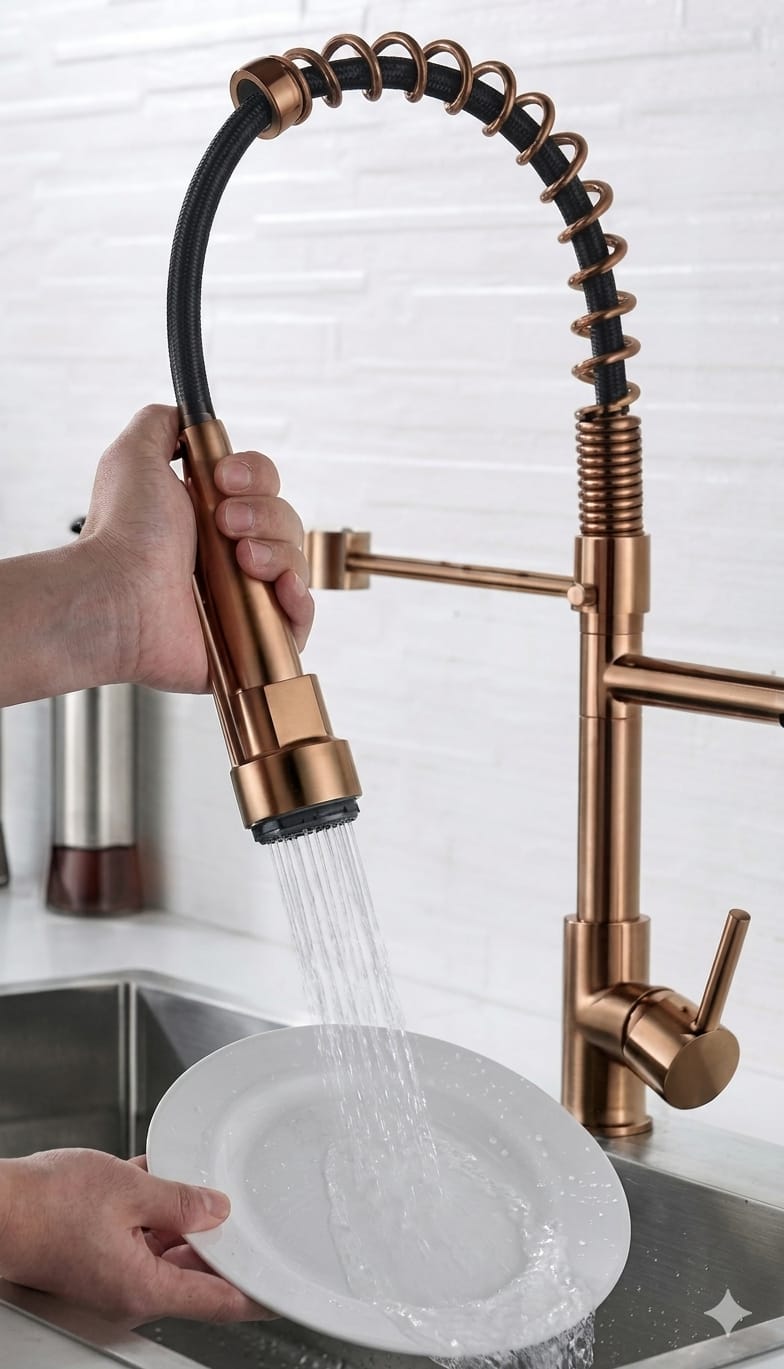 Mitigeur Cuisine Brava Avec Une Douchette Rétractable - Time Design