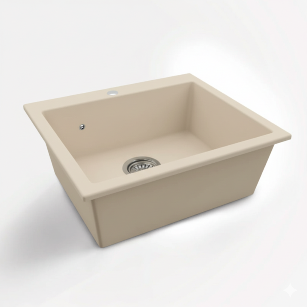 Évier Granit Ponderosa 70x50 cm - 1 Grand Bac