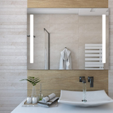 Miroir LED rectangulaire deux bandes - Time Design