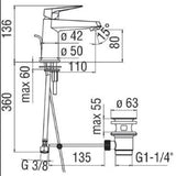Mitigeur bidet SKY  avec vidage nobili - Time Design