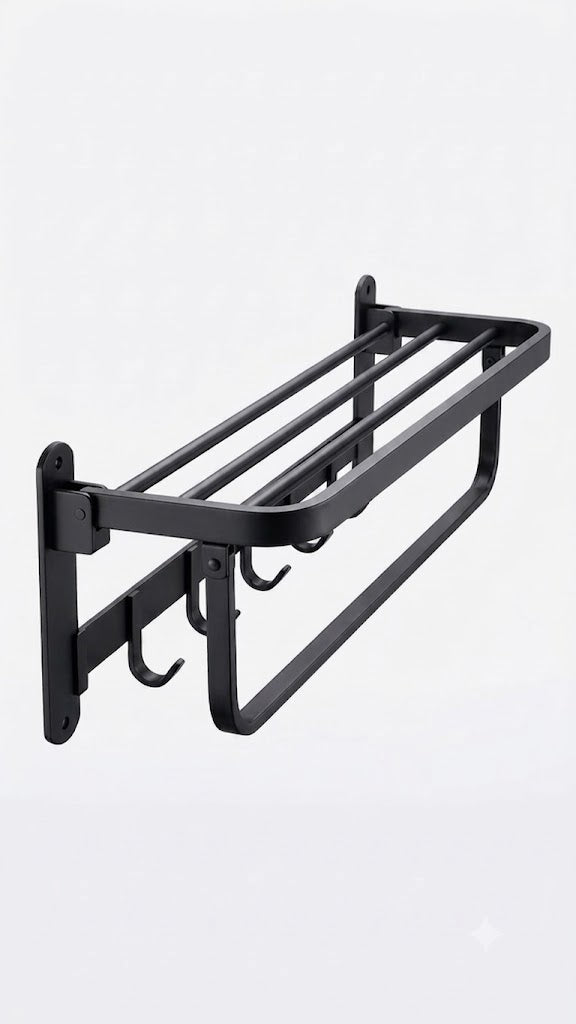 Etagère Porte-Serviettes Pliante en Aluminium - Time Design