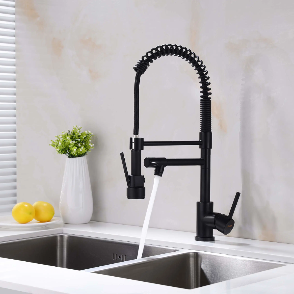 Mitigeur cuisine avec une douchette rétractable - Time Design