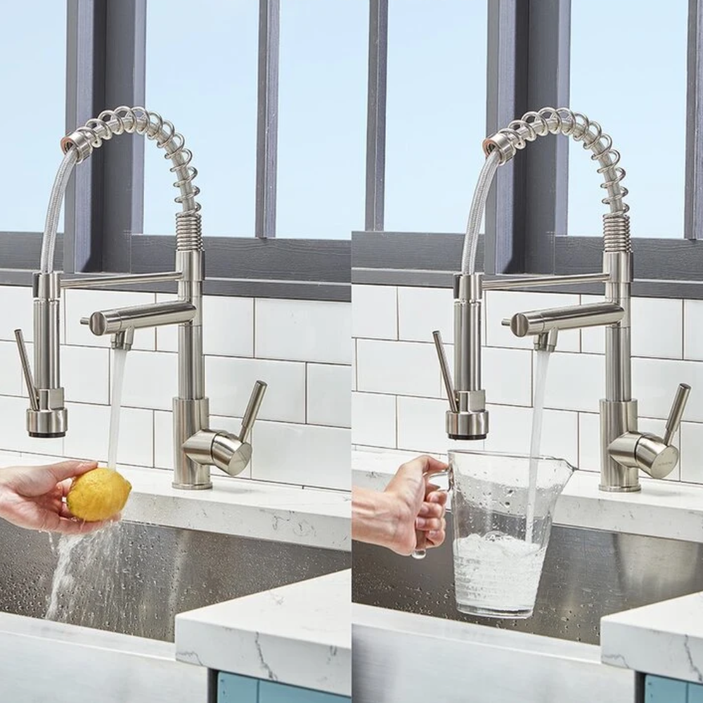 Mitigeur cuisine avec une douchette rétractable - Time Design