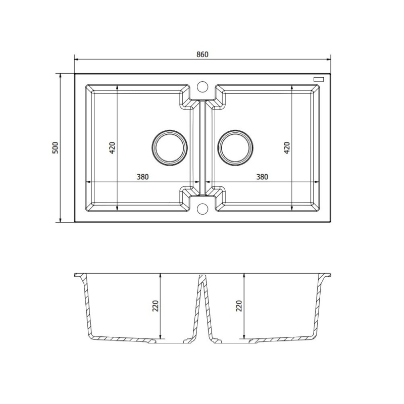 Évier Axis Honest 160 - Time Design