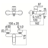 Mitigeur bain-douche SAND mural nobili - Time Design