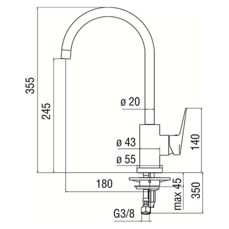 Mitigeur evier BLUES Nobili - Time Design