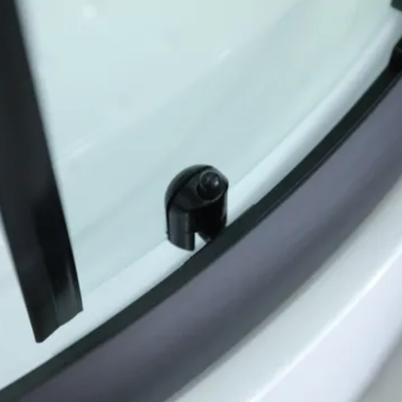 Cabine de Douche Demi-Ronde Noir