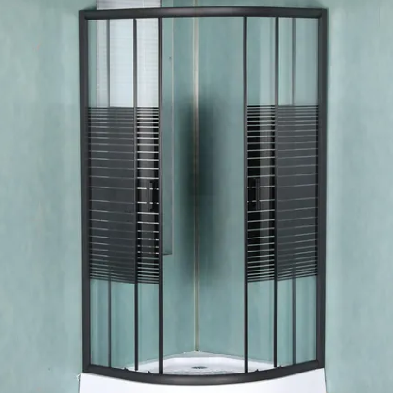 Cabine de Douche Demi-Ronde Noir