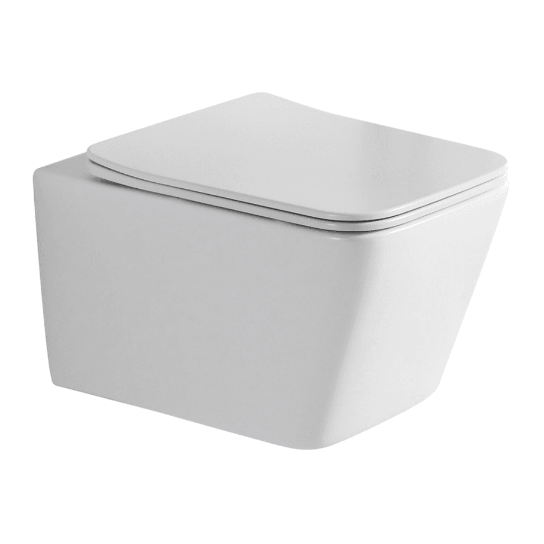 Cuvette Brava – Blanche Carrée avec Abattant (53 x 36 cm)