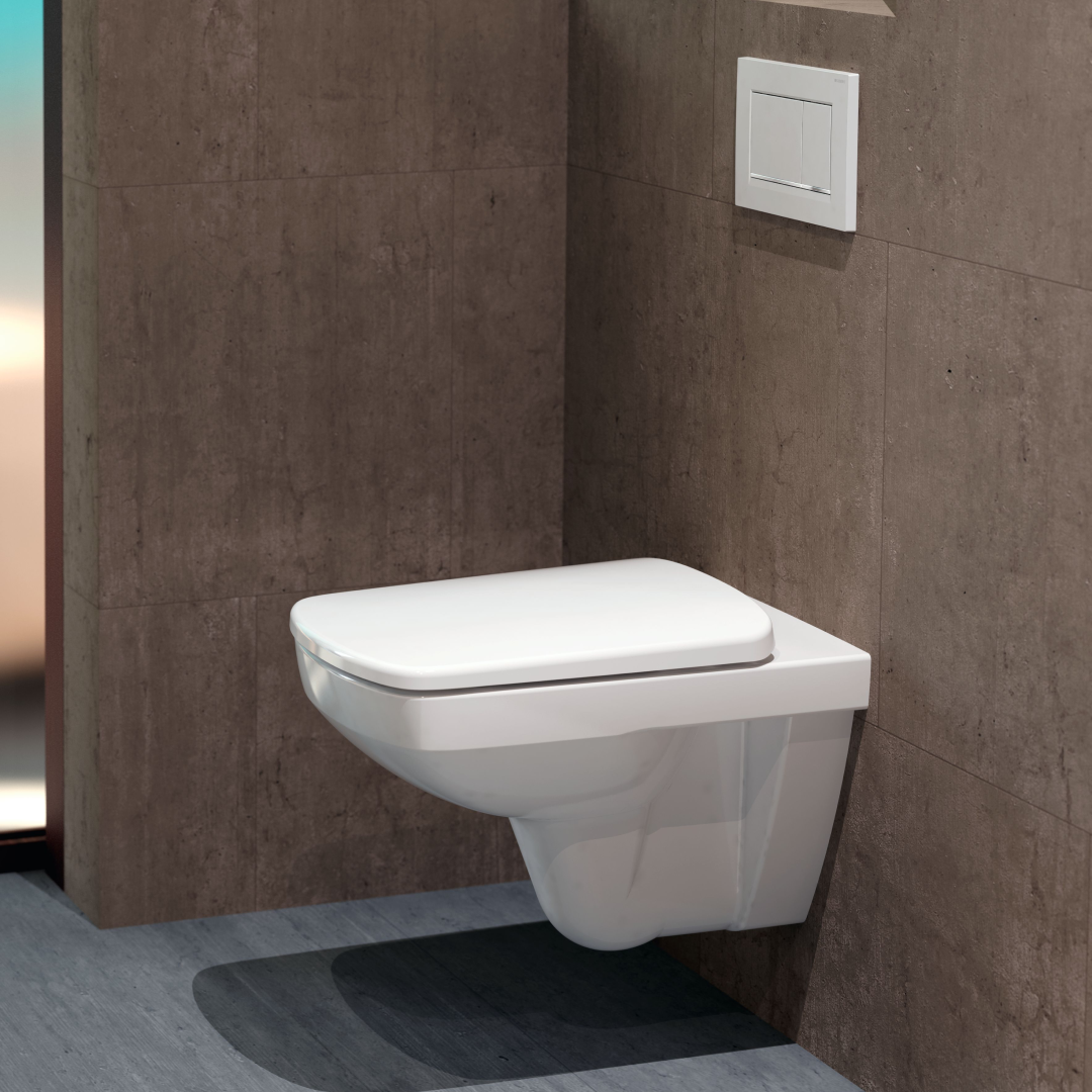 Cuvette WC Suspendue Geberit Selnova Square avec Abattant simple