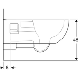 Cuvette WC Suspendue Geberit Selnova Rond avec abattant simple