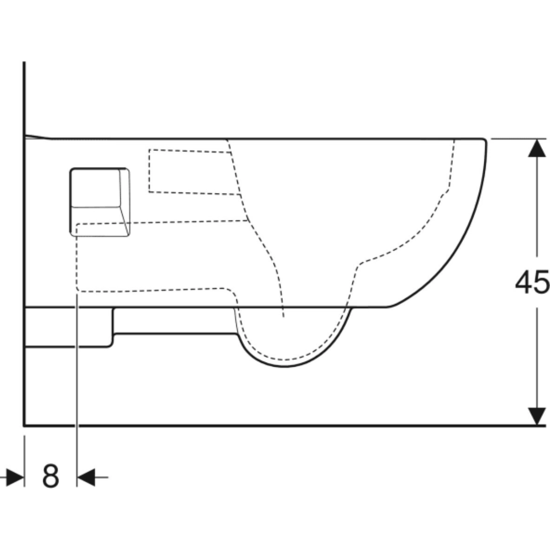 Cuvette WC Suspendue Geberit Selnova Rond avec abattant simple