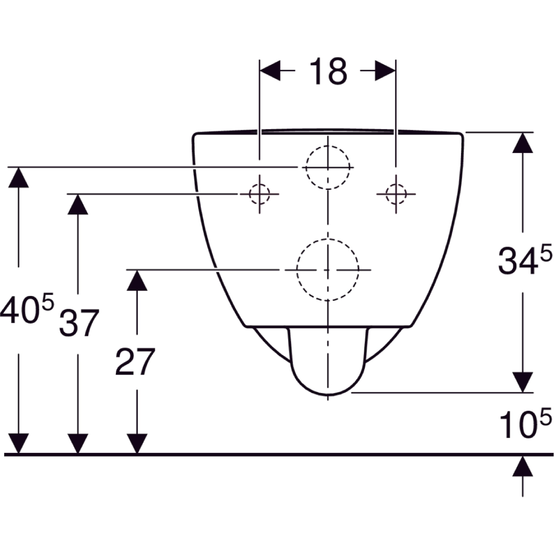 Cuvette WC Suspendue Geberit Selnova Rond avec abattant simple