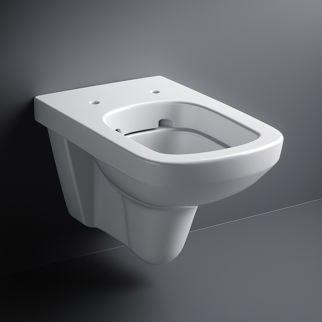 Cuvette WC Suspendue Premium Square Rimfree avec Abattant Soft-Close -