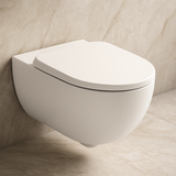 Cuvette Suspendu Geberit Smyle Square - Abattant Soft-Close Antibactérien