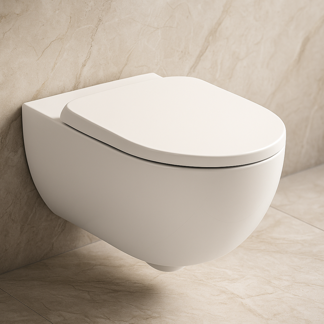 Cuvette Suspendu Geberit Smyle Square - Abattant Soft-Close Antibactérien