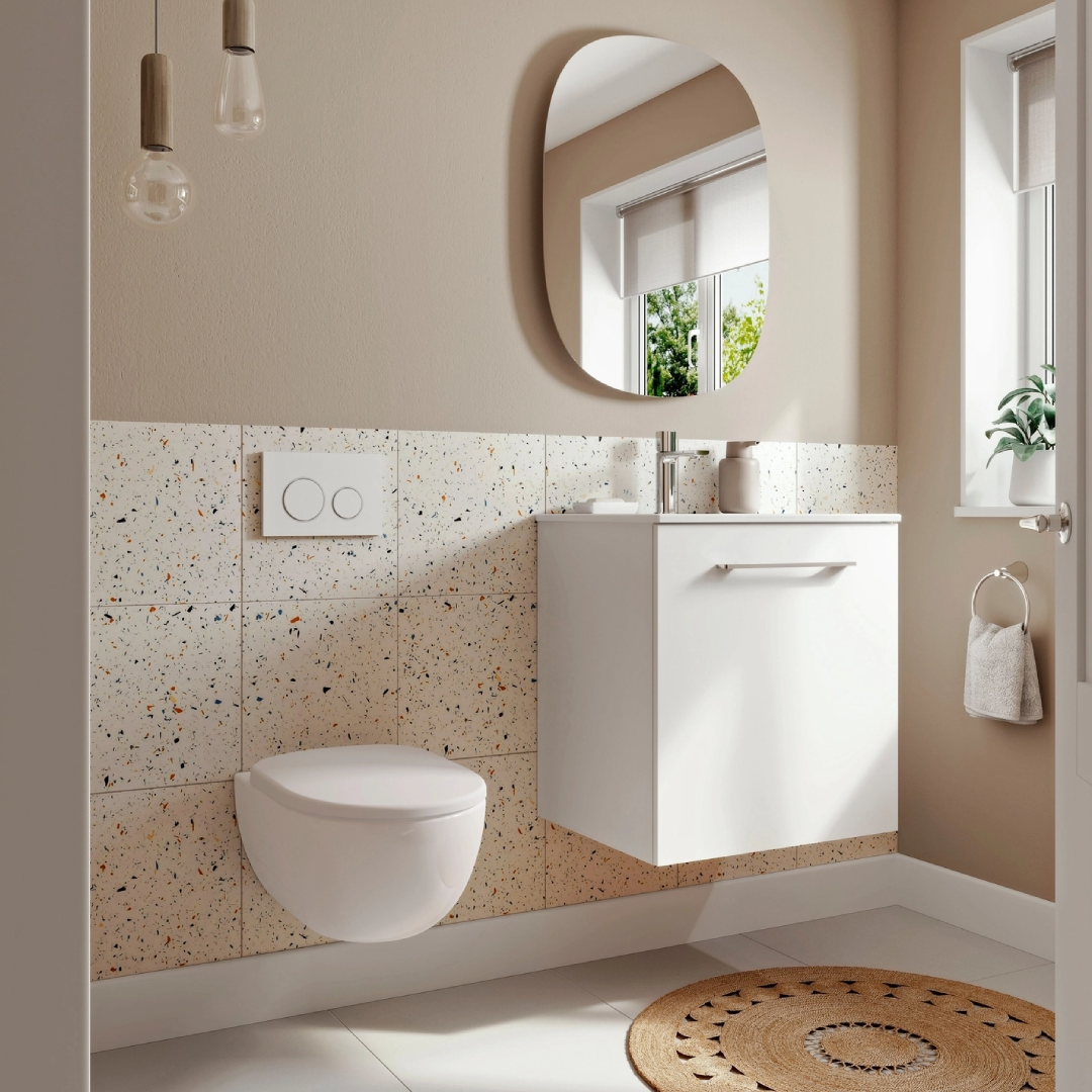 Cuvette Suspendu Geberit Smyle Square - Abattant Soft-Close Antibactérien