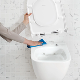 Cuvette Suspendu Geberit Smyle Square - Abattant Soft-Close Antibactérien