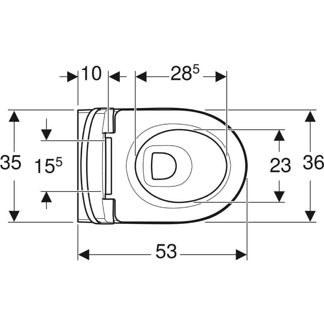 Cuvette Suspendu Geberit Smyle Square - Abattant Soft-Close Antibactérien
