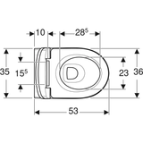 Cuvette Suspendu Geberit Smyle Square - Abattant Soft-Close Antibactérien