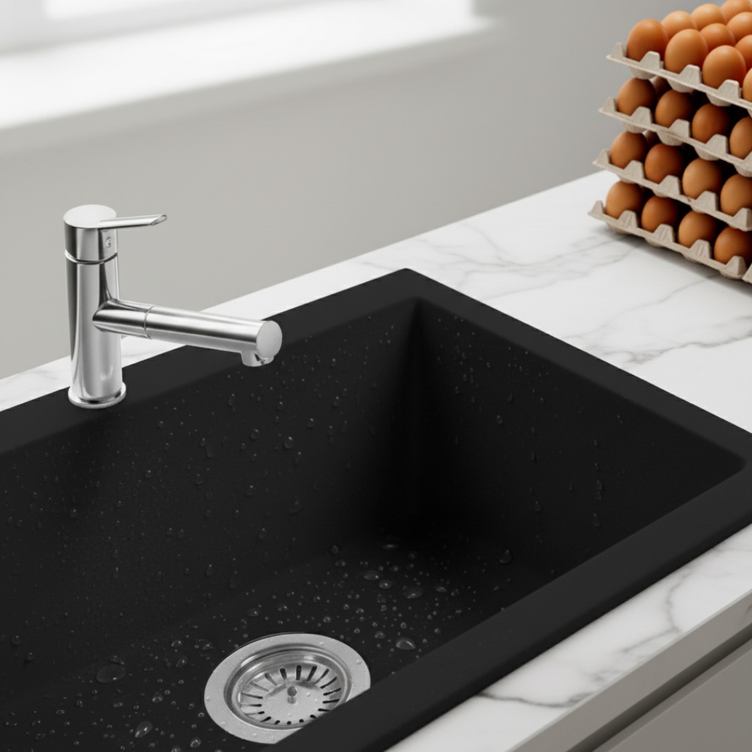 Évier Granit Ponderosa 70x50 cm - 1 Grand Bac