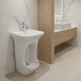 Ensemble Lavabo sur Colonne avec Bidet Intégré + Robinetterie